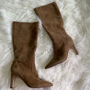 Nine West Knee High Boots Size 6.5 Tan Suede